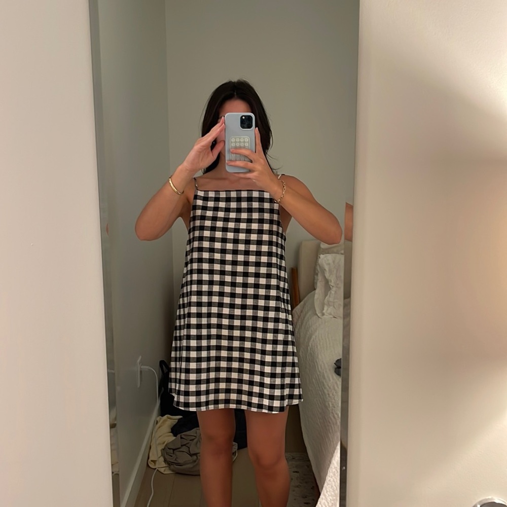 Zara gingham mini dress